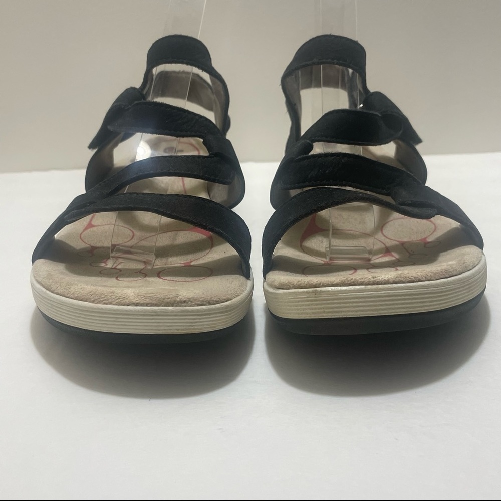 Bionica black suede flat sandals size 10 M - Picture 2 of 15